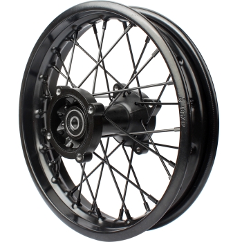12mm 15mm hole hub 1.85 x 12 80/100/12 Rear Iron Wheel Rim For dirt pit bike CRF70 XR50 Motorcycle Parts - Black